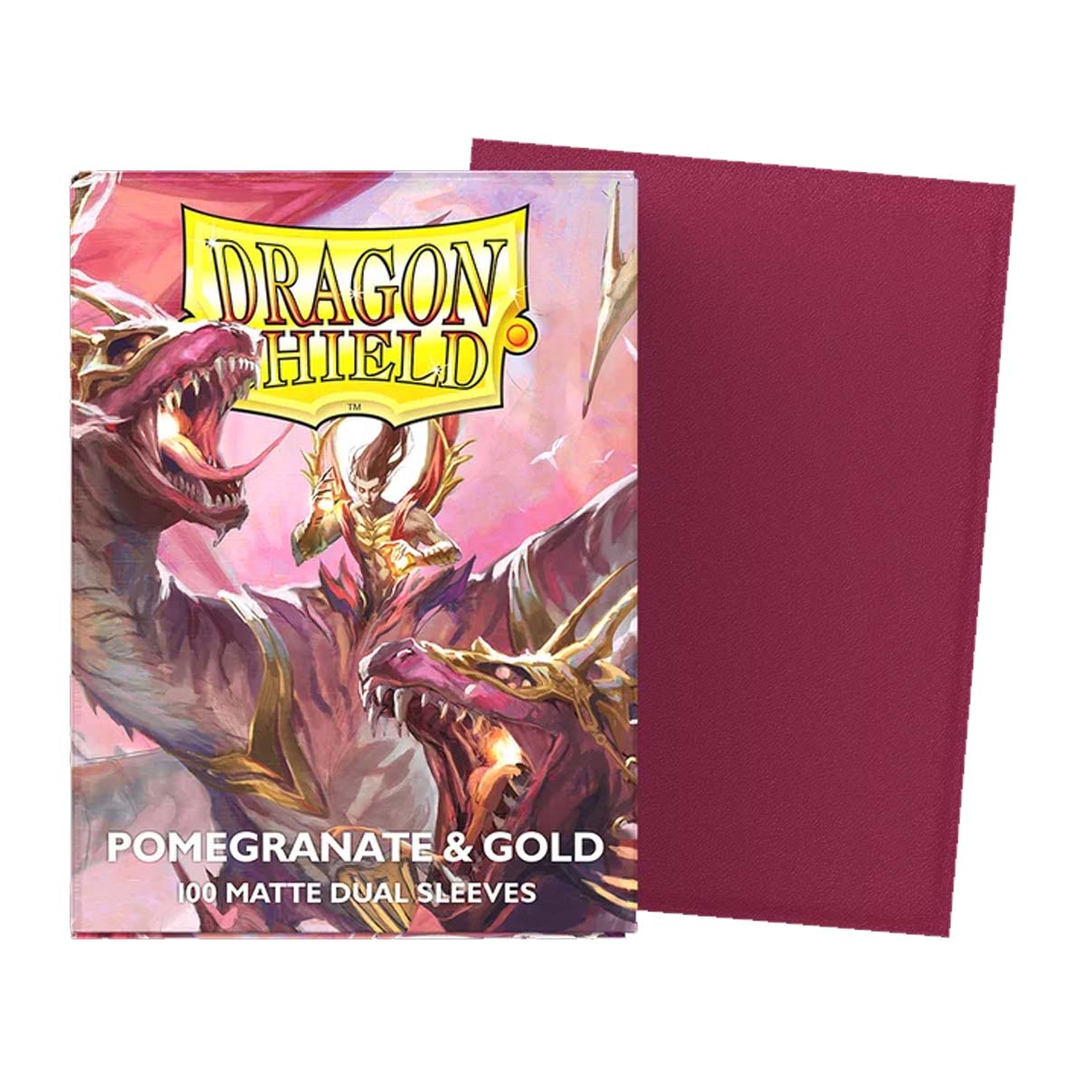 Dragon Shield Sleeves Standard Dual Matte Pomegranate Gold Special Edition 100 Ct ATM15065