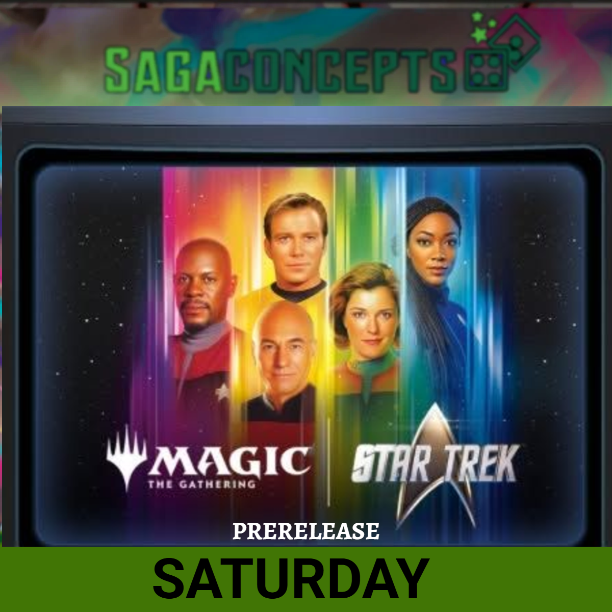 11/07/2026 Sat Magic the Gathering: Star Trek Prerelease at 9 am - Saturday 32 Seats - 5 rounds Tournament Pre-Release