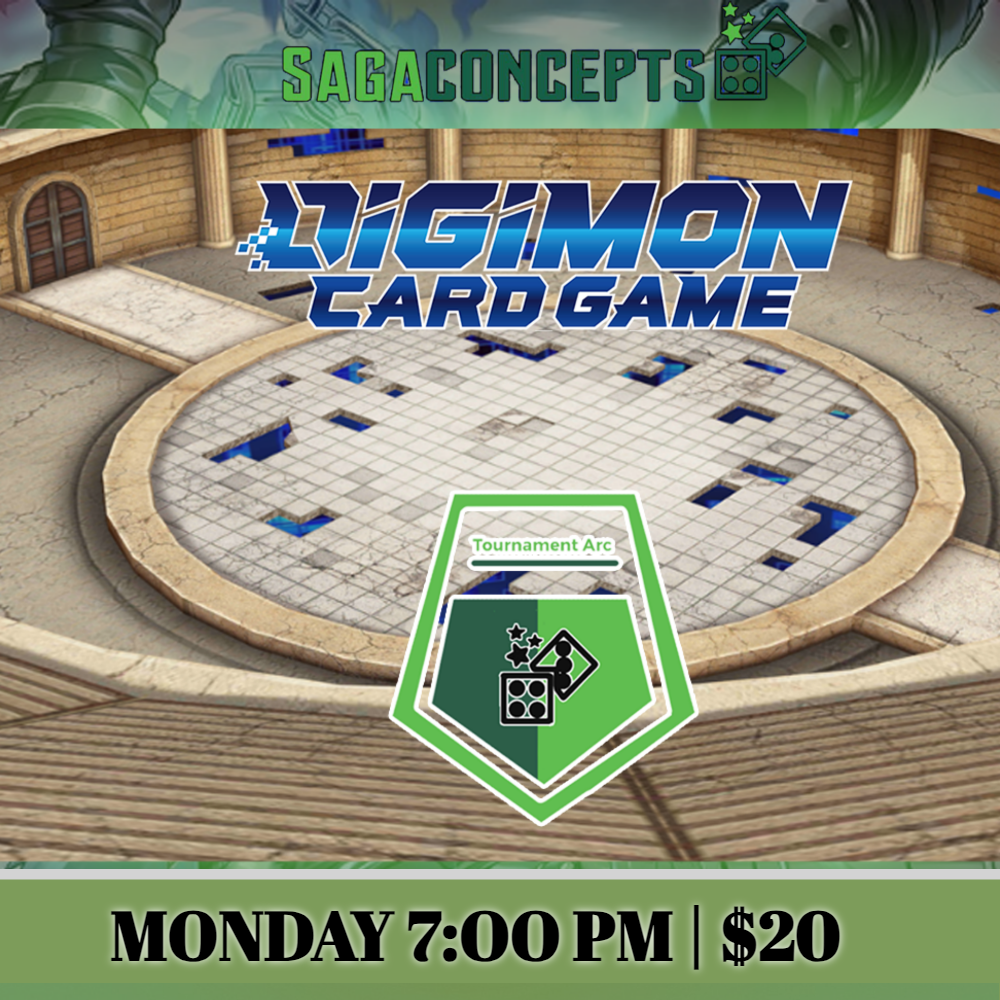 11/30/2026 Mon Digimon TCG Tournament Arc at 7 pm Tournament