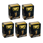 Dragon Shield Sleeves Matte Dual Black And Gold (100Ct) of 5 Pack