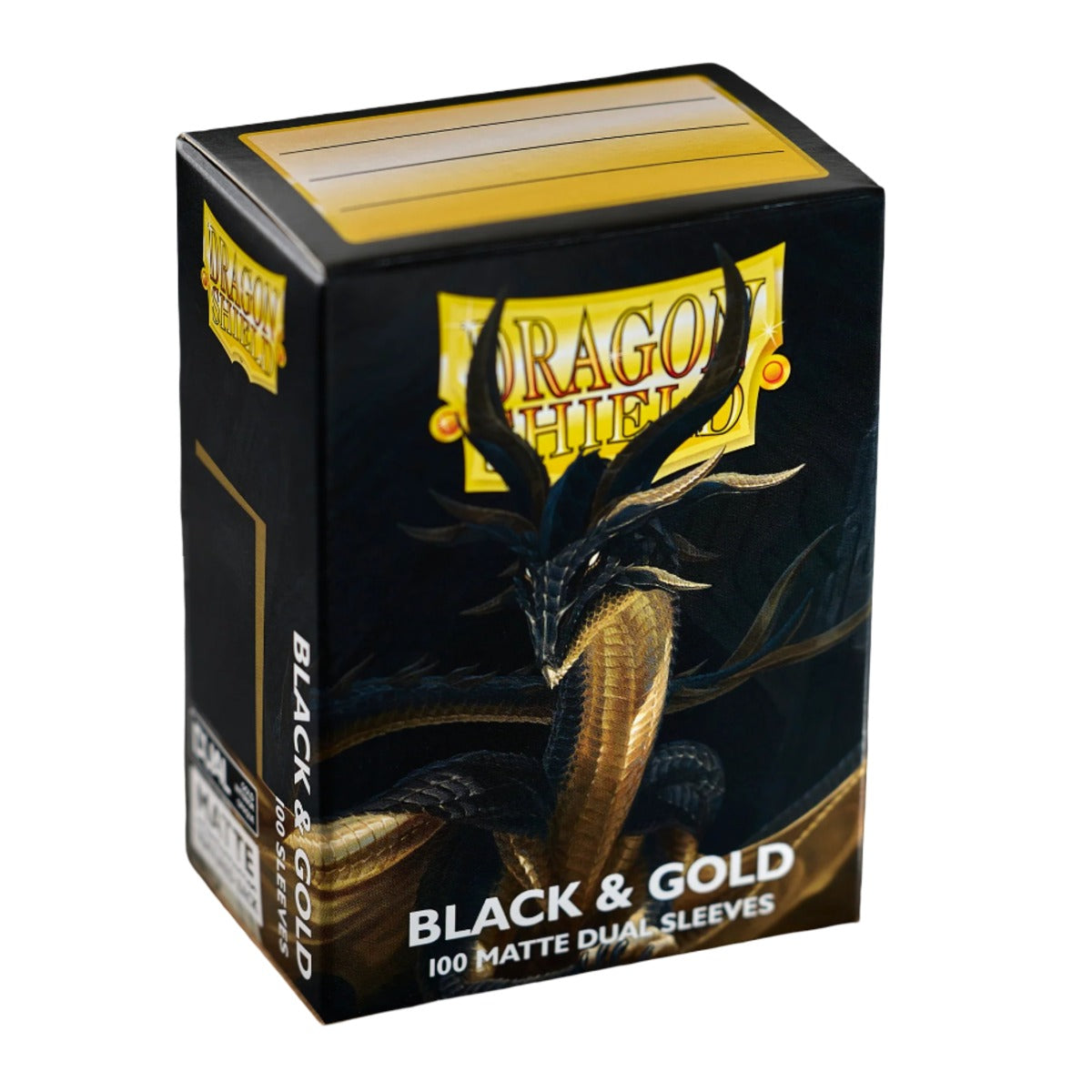 Dragon Shield Sleeves Matte Dual Black And Gold (100Ct) of 5 Pack