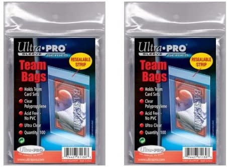 200 Ultra Pro Standard Team Bags 2 Packs of 100 New Team Set Lot Value Pack