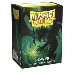 Dragon Shield Sleeves Standard Size Dual Matte Green/Power 100 Ct ATMDSH15063