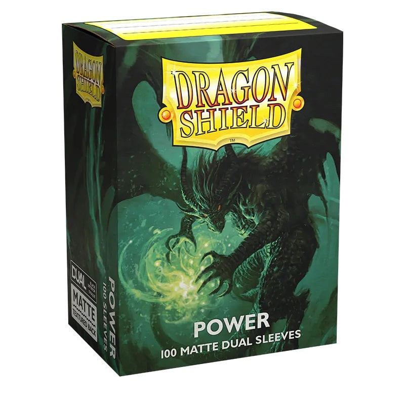 Dragon Shield Sleeves Standard Size Dual Matte Green/Power 100 Ct ATMDSH15063
