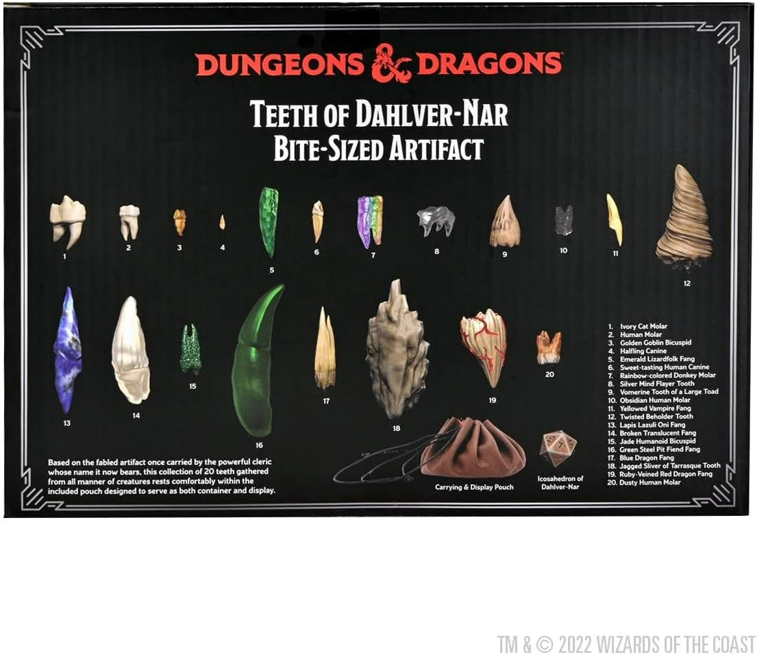 Wizkids Dungeons And Dragons Teeth Of Dahlvernar Bitesized Artifact 20 Creature Teeth D&D WZK96122