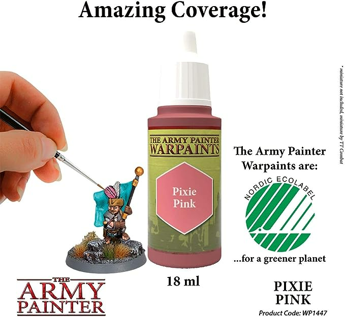 The Army Painter Warpaint Pixie Pink Non Toxic Acrylic Paints 18ml WP1447