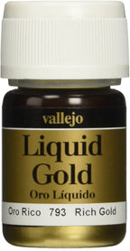 Vallejo Rich Gold Acrylic Non Toxic Paints 35ml VLJ-70793