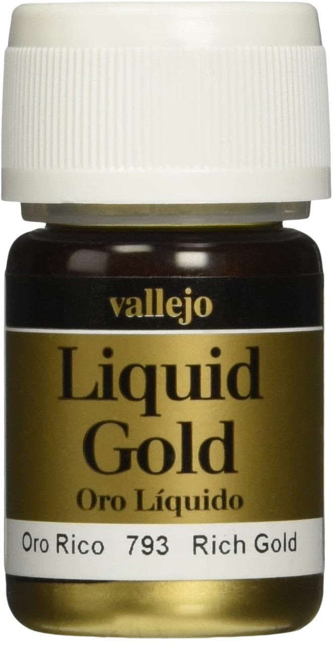 Vallejo Rich Gold Acrylic Non Toxic Paints 35ml VLJ-70793