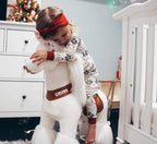 PonyCycle Official 2019 New U Series Ride on White Horse Unicorn Toy Plush Walking Animal Medium Size for Age 4-8