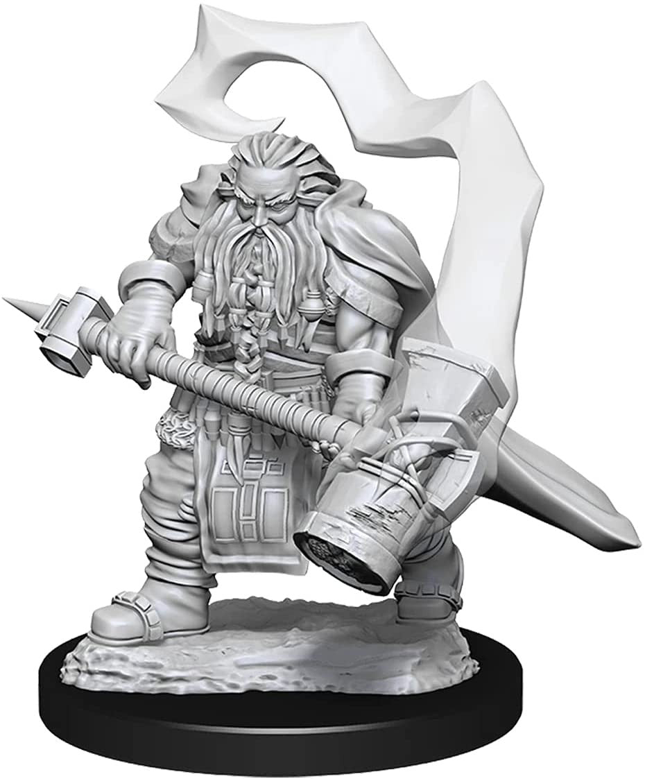Wizkids Dungeons And Dragons Dwarf Cleric Nolzur's Marvelous Unpainted S W14 Dwarf Cleric Male Miniature D&D WZK90222