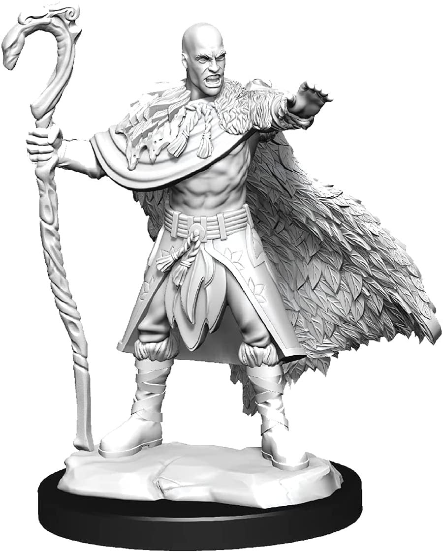 Dungeons and Dragons Wizkids Human Druid Nolzurs Marvelous Unpainted s W14 Human Druid Male Miniature D&D WZK90221