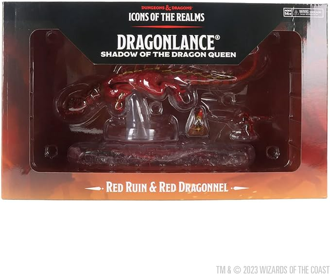 Wizkids Dungeons And Dragons Icons Of The Realms Set 25 Dragonlance Red Ruin & Red Dragonnel WZK96227