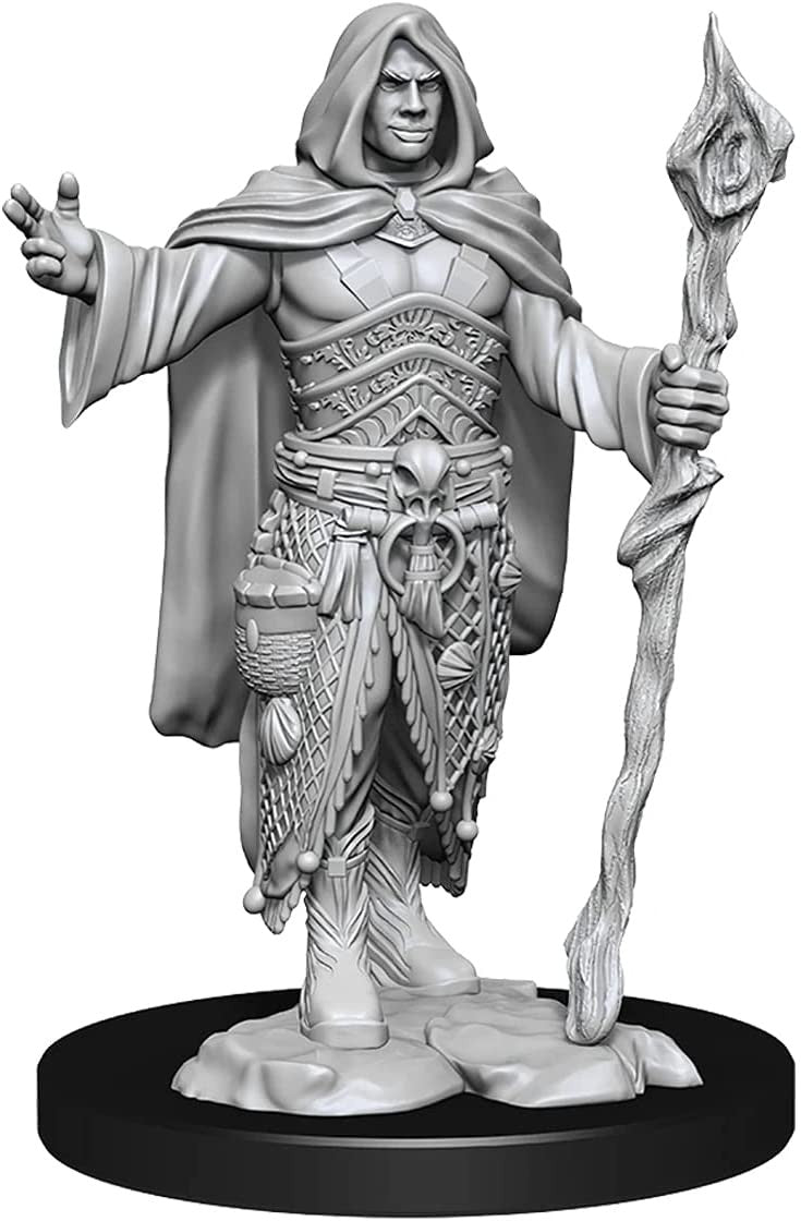 Dungeons and Dragons Wizkids Human Druid Nolzurs Marvelous Unpainted s W14 Human Druid Male Miniature D&D WZK90221