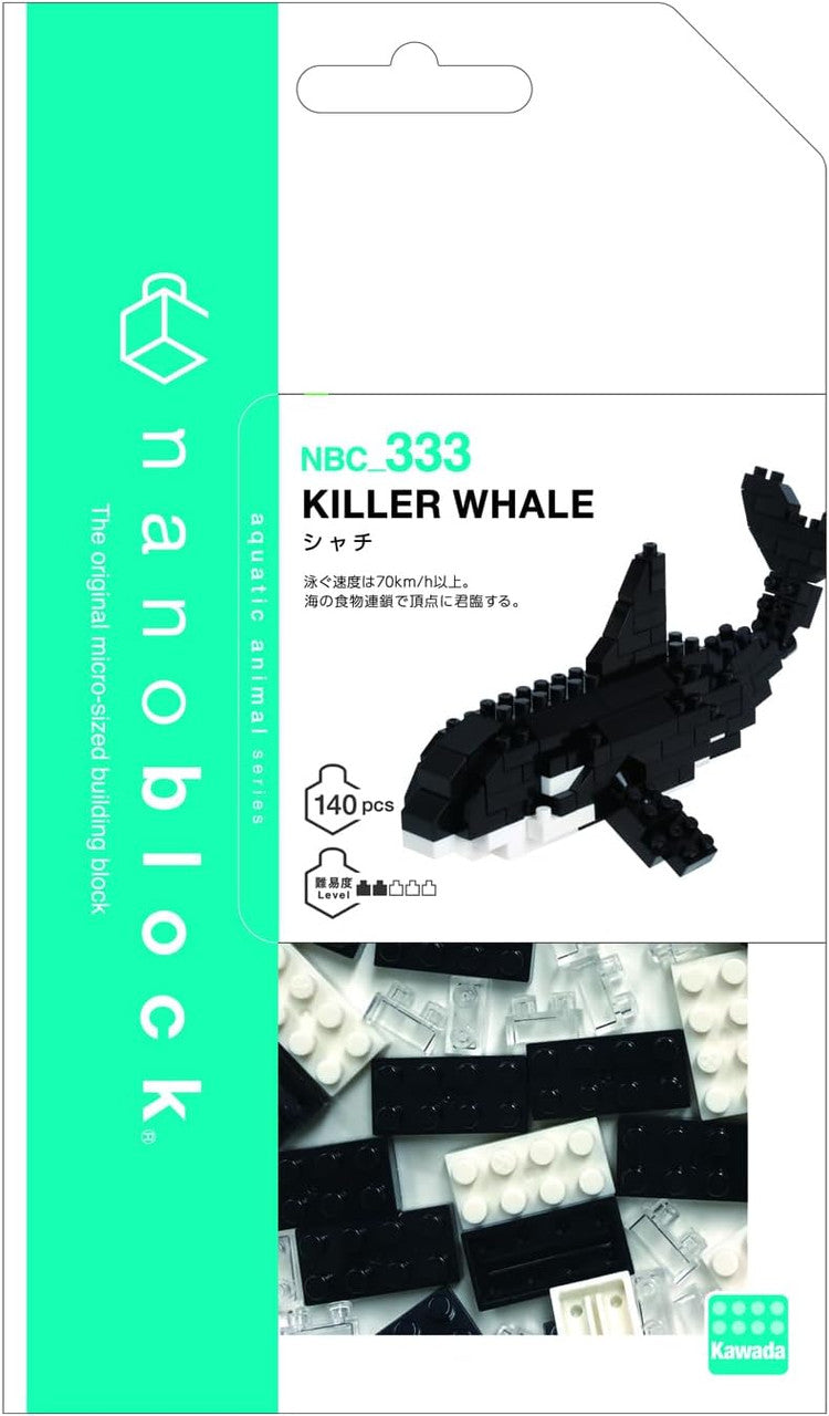 Nanoblock Killer Whale Sea Friends Nanoblock Collection Series Building Kit NAN21997