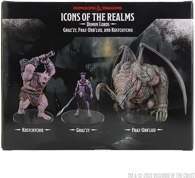 Wizkids Dungeons And Dragons Icons Of The Realms Demon Lords Graz Zt Fraz Urb Luu And Kostchtchie WZK-96267