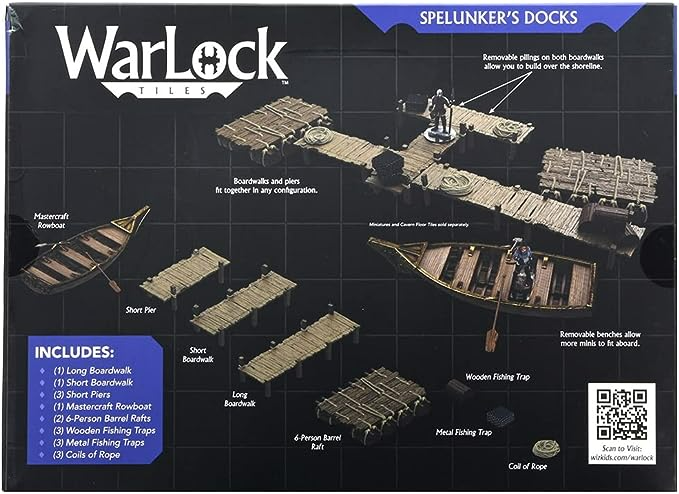 WizKids Dungeons & Dragons WarLock Tiles Accessory Spelunkers Docks WZK-16541
