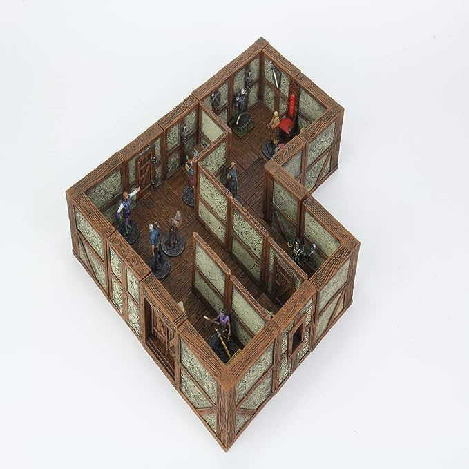 Dungeons & Dragons Wizkids WarLock Tiles Town & Village II Full Height Plaster Walls Expansion WZK-16515