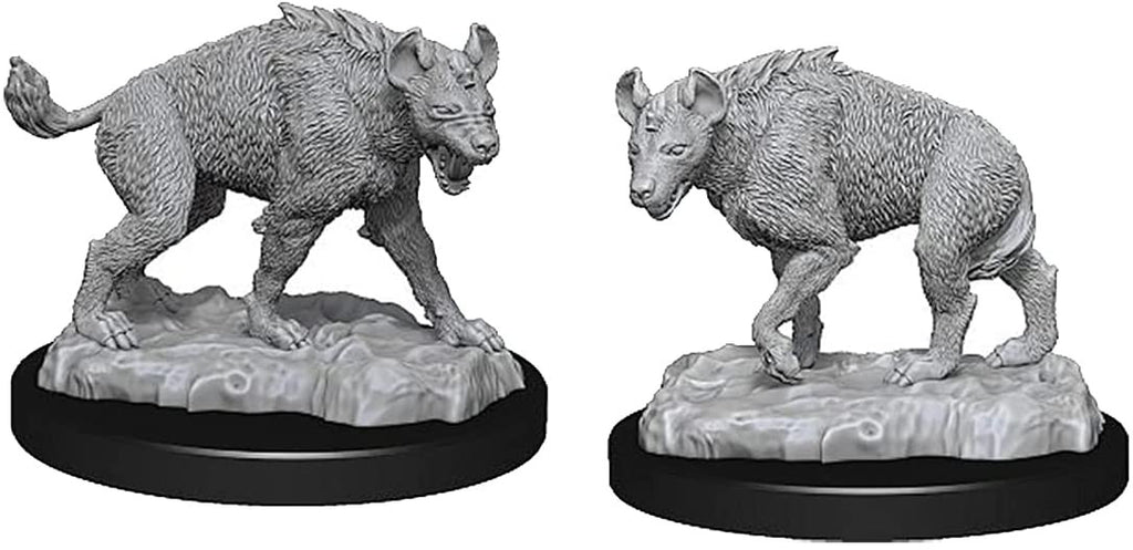 Dungeons and Dragons WizKids Unpainted Miniatures W14 Hyenas Miniatures D&D WZK90271