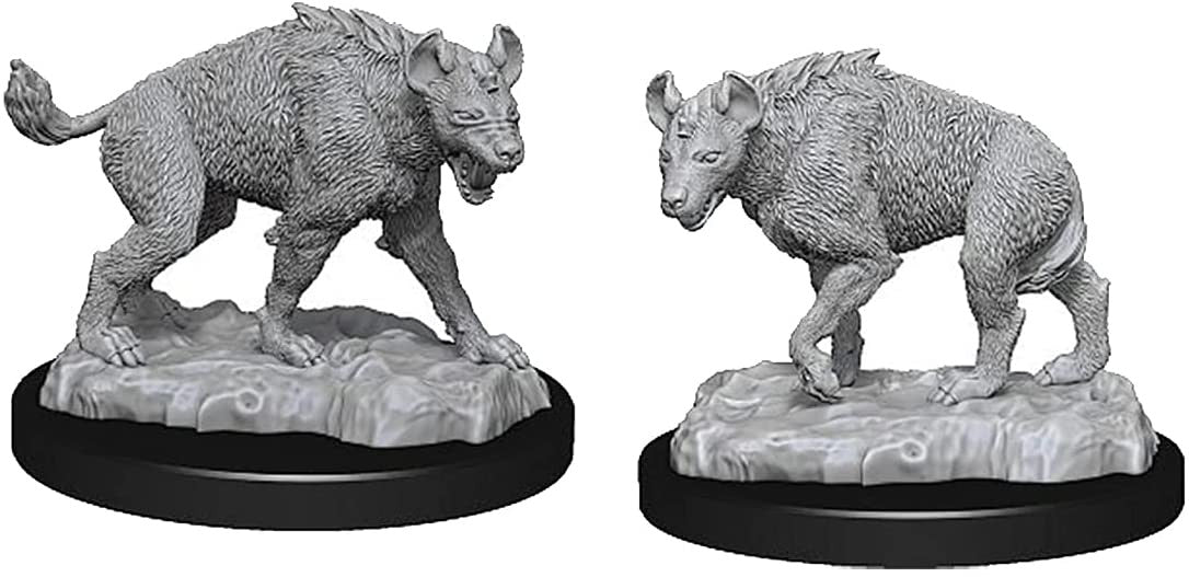 Dungeons and Dragons WizKids Unpainted Miniatures W14 Hyenas Miniatures D&D WZK90271