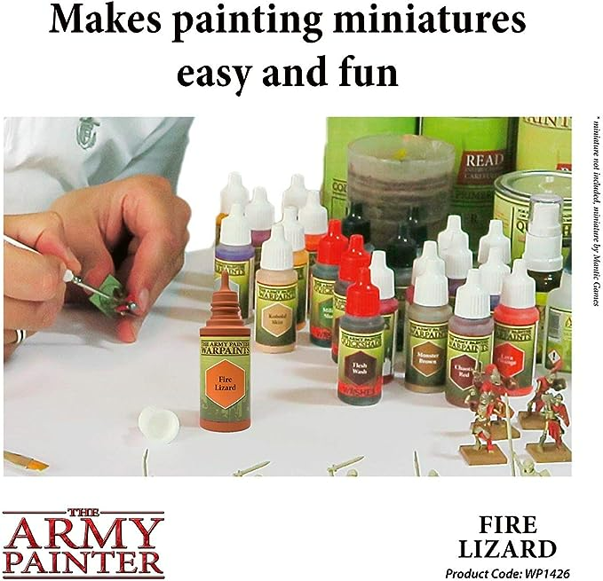 The Army Painter Warpaint Fire Lizard Non Toxic Acrylic Paints 18ml WP1426