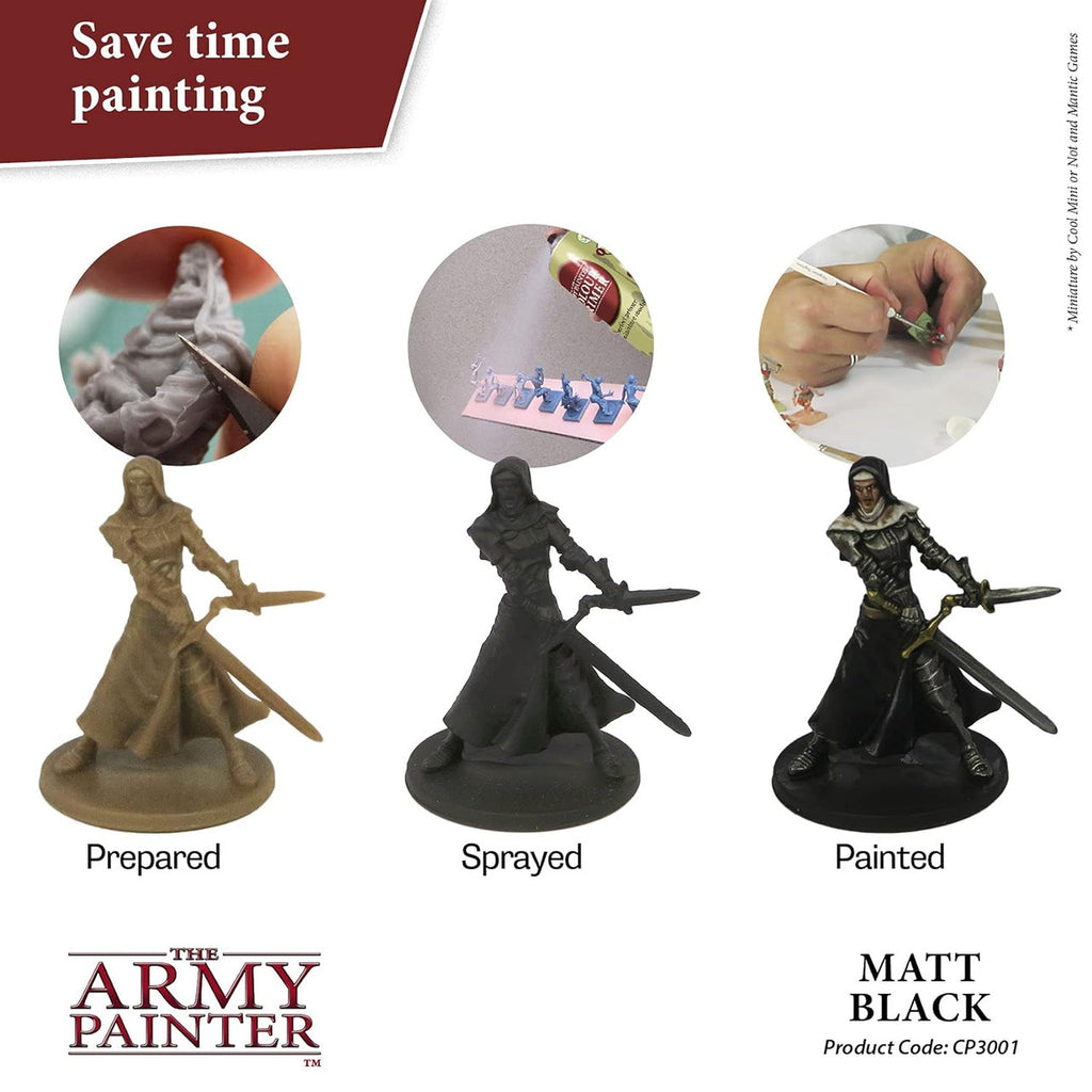 The Army Painter Color Base Primer Matt Black Spray 400ml CP3001