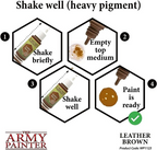 The Army Painter Warpaint Leather Brown Non Toxic Acrylic Paints 18ml WP1123