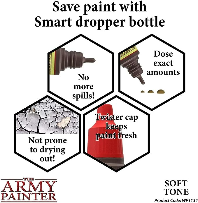 The Army Painter Quickshade Soft Tone Non Toxic Wash 18ml Paint WP1134