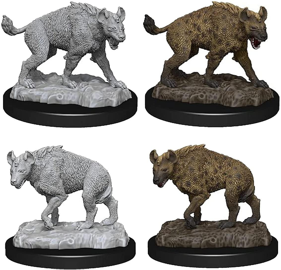 Dungeons and Dragons WizKids Unpainted Miniatures W14 Hyenas Miniatures D&D WZK90271