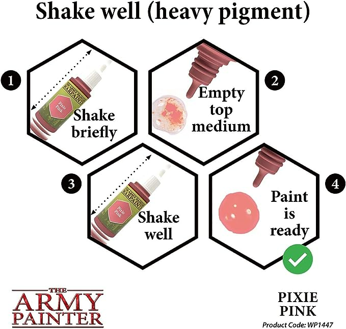 The Army Painter Warpaint Pixie Pink Non Toxic Acrylic Paints 18ml WP1447