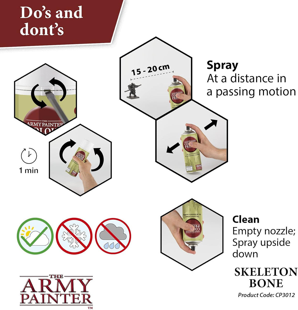 The Army Painter Color Primer Skeleton Bone Spray 400ml CP3012