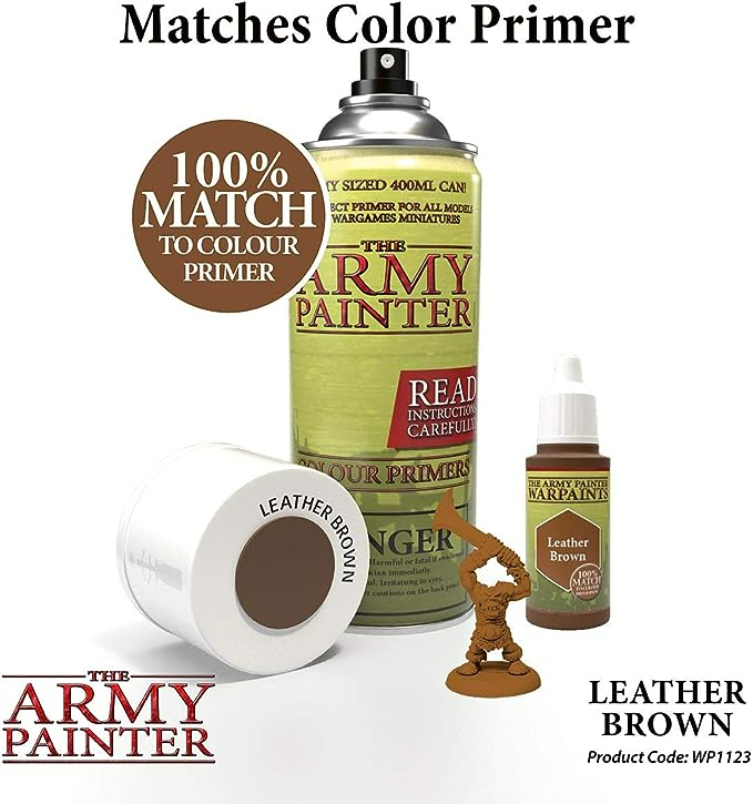 The Army Painter Warpaint Leather Brown Non Toxic Acrylic Paints 18ml WP1123