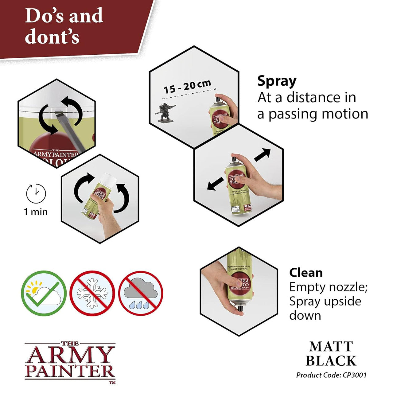 The Army Painter Color Base Primer Matt Black Spray 400ml CP3001