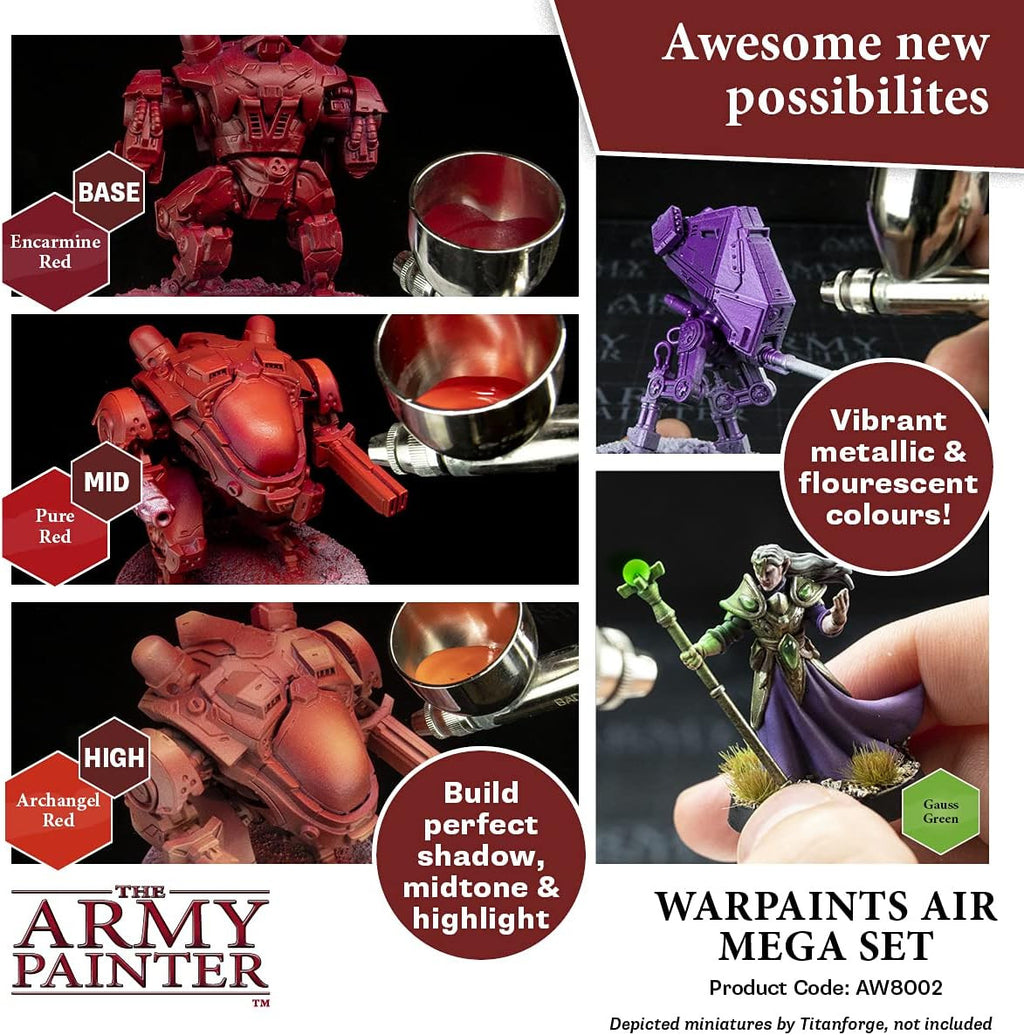 The Army Painter Warpaints Air Mega Set Non Toxic Paint Set AW8002