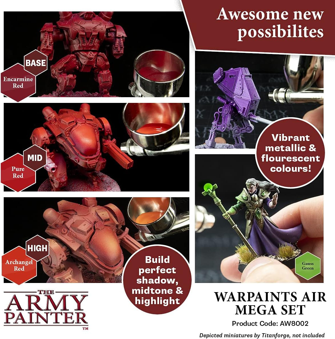 The Army Painter Warpaints Air Mega Set Non Toxic Paint Set AW8002