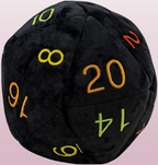 Ultra PRO Black Dungeons & Dragons D20 Dice Plush Ultra Soft Fuzzy Dice Rainbow Stitching Great Gift for Dungeons & Dragon Players MTG & True Gamers UPI-16139