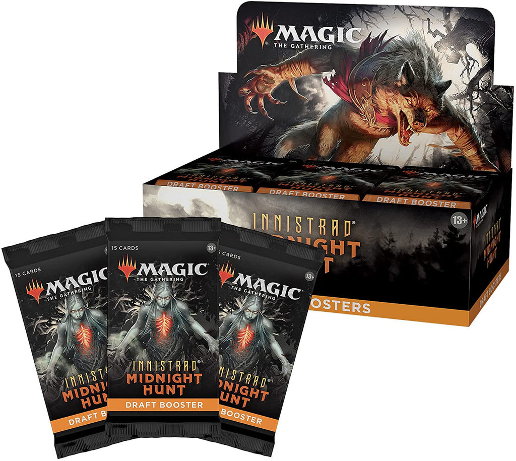 Magic The Gathering Innistrad: Midnight Hunt Draft Booster Box | 36 Packs (540 Magic Cards)