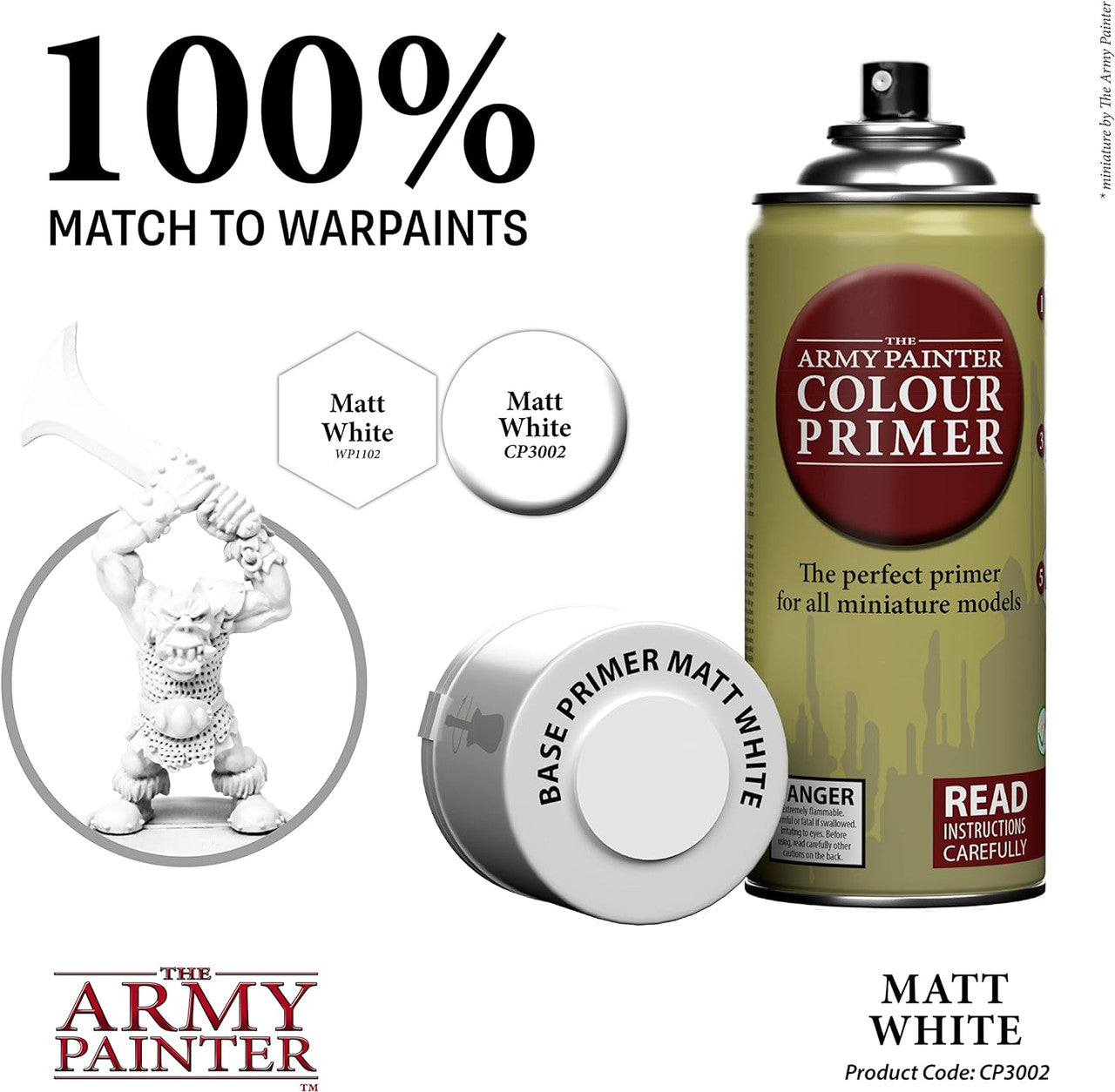 The Army Painter Color Base Primer Matt White Spray 400ml CP3002