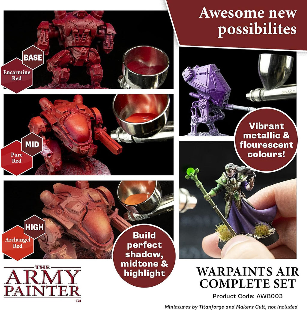 The Army Painter Warpaints Air Complete Set 126 Non Toxic Airbrush Paint Set AW8003