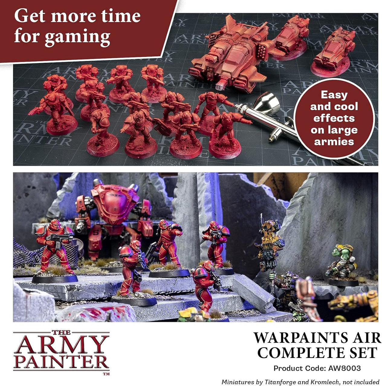 The Army Painter Warpaints Air Complete Set 126 Non Toxic Airbrush Paint Set AW8003