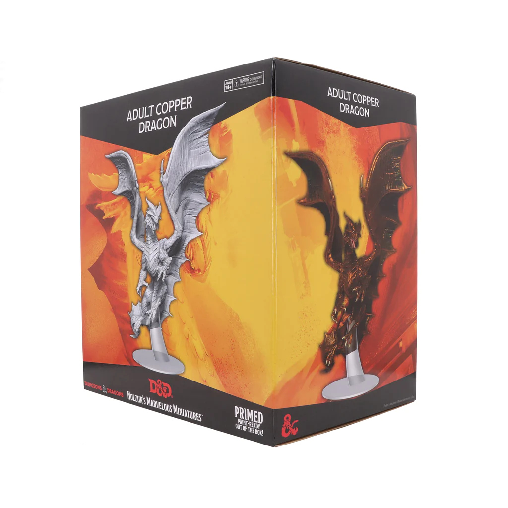 Wizkids Dungeons And Dragons Nolzur's Marvelous Unpainted Miniatures Adult Copper Dragon WZK90602