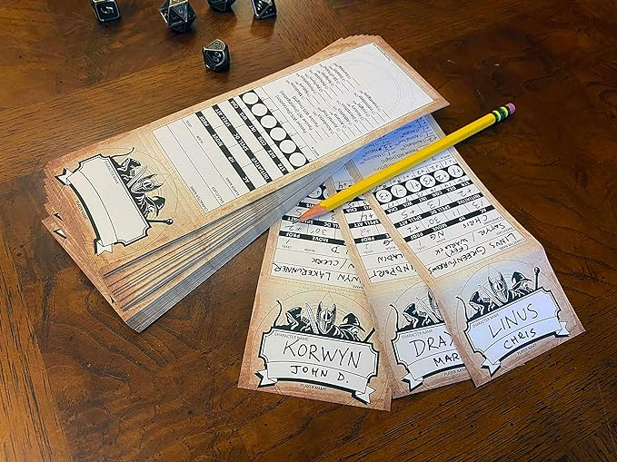 Top Dog Games Character Trackers Initiative Trackers and DM Reference Cards for 5th Edition TDG-DD5EBlankchar