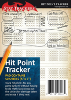 Top Dog Games Hit Point Tracker Pad Any RPG System TDG-HPTrackerPad