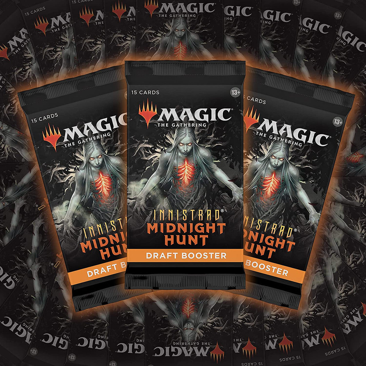 Magic The Gathering Innistrad: Midnight Hunt Draft Booster Box | 36 Packs (540 Magic Cards)