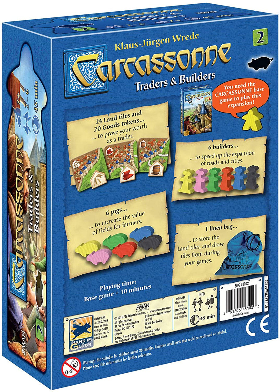 Asmodee Carcassonne Expansion 2 Traders & Builders ZM7812