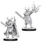 Wizkids Dungeons And Dragons Pathfinder Battle Deep Cuts Male Half Orc Druid Whoops Unpainted S W14 Retail Reorder Cards Miniature D&D WZK90301