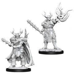 Wizkids Dungeons And Dragons Pathfinder Battle Deep Cuts Male Half Orc Druid Whoops Unpainted S W14 Retail Reorder Cards Miniature D&D WZK90301