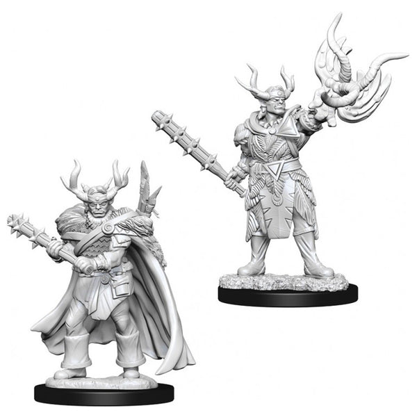 Wizkids Dungeons And Dragons Pathfinder Battle Deep Cuts Male Half Orc Druid Whoops Unpainted S W14 Retail Reorder Cards Miniature D&D WZK90301