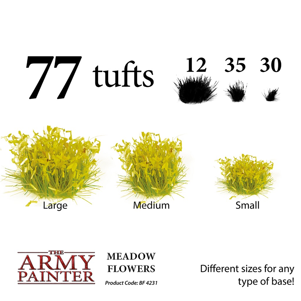 The Army Painter Meadow Flowers 77 Tuft in 3 Sizes BF4231