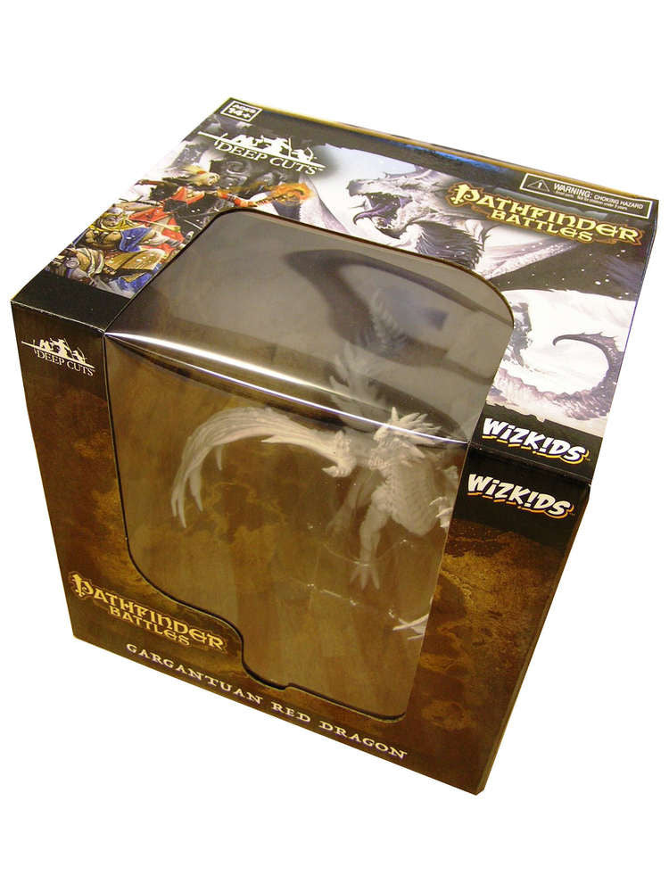 Wizkids Dungeons And Dragons D&D Pathfinder Battles Deep Cuts Unpainted Miniatures Gargantuan Red Dragon WZK73144