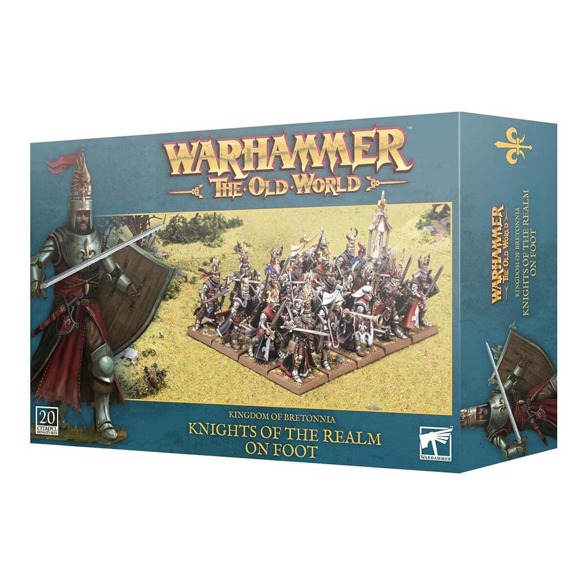 Games Workshop Warhammer The Old World Kingdom of Bretonnia Knights Of The Realm On Foot Plastic Box 06-08